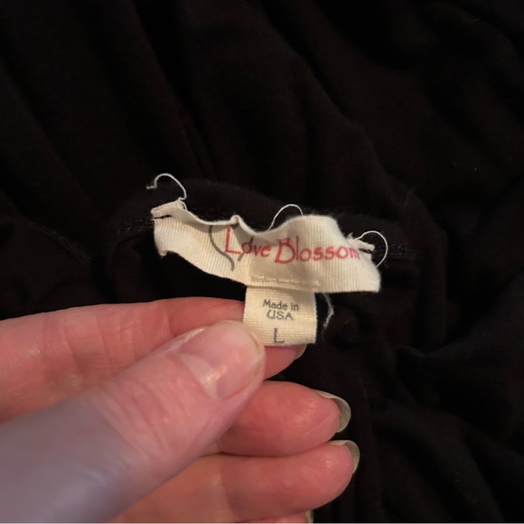 Long Dress with nice grey stripped detail - Made in USA from Love Blossom - Picture 10 of 11